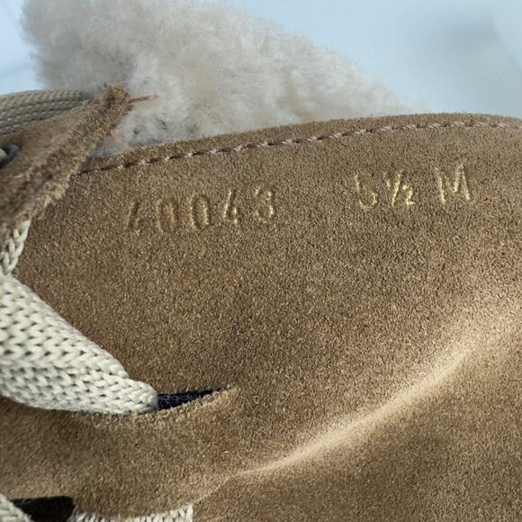 C LA CANADIENNE VICTOR SUEDE SHEARLING‎ LINED LACE UP BOOTS WALNUT NWOT SIZE 5.5 - Picture 11 of 13